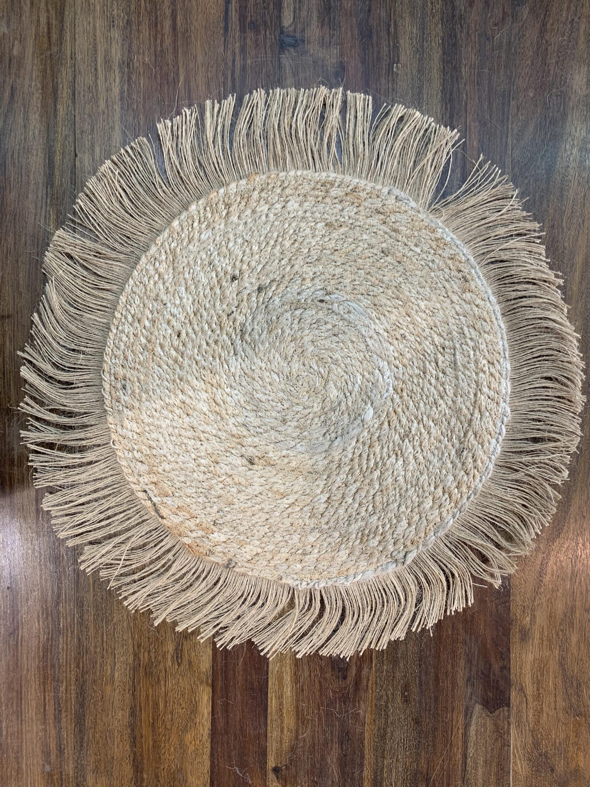 Jute Table Mat With Fringes HOME